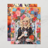 ティータイムエレガンス：ドレスアップ紙人形 (正面/裏面)