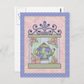 ティータイムカード、郵便料金、ティー、GIfts ポストカード (正面/裏面)