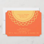 ティータイムガールバースデーパーティフォト招待状 招待状 (裏面)