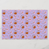 ティータイムキッチンタオルティーポットティーカップテケトル 便箋 (正面)