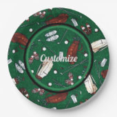 ティータイムグリーンゴルフパターン ペーパープレート (正面)