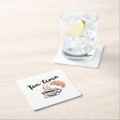 ティータイムコースター、紅茶パーティーアクセサリー、紅茶パーティー スクエアペーパーコースター (インサイチュ)