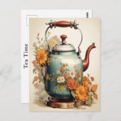 ティータイムコーヒーブレイク一緒に休暇 ポストカード (正面/裏面)