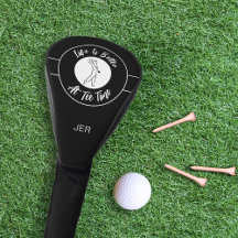 ティータイムゴルファースポーツユーモアモノグラム ブラック&ホワイト