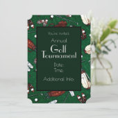 ティータイムゴルフトーナメントグリーン招待状 招待状 (スタンド正面)