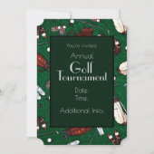 ティータイムゴルフトーナメントグリーン招待状 招待状 (正面)