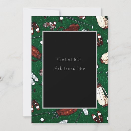 ティータイムゴルフトーナメント招待状 招待状 (裏面)