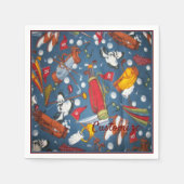 ティータイムゴルフパターン2ナプキン スタンダードカクテルナプキン (正面)