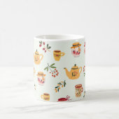 ティータイムシームレスパターン コーヒーマグカップ (中央)