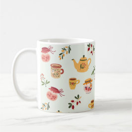 ティータイムシームレスパターン コーヒーマグカップ