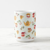 ティータイムシームレスパターン コーヒーマグカップ (中央)