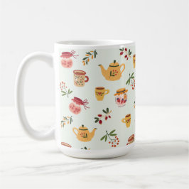 ティータイムシームレスパターン コーヒーマグカップ