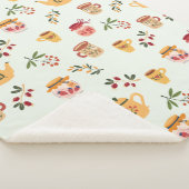 ティータイムシームレスパターン シェルパブランケット (3/4)