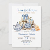ティータイムチャイノエリーパーティーブライダルシャワーの招待客 招待状 (正面)