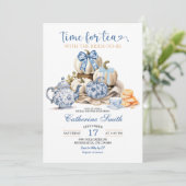 ティータイムチャイノエリーパーティーブライダルシャワーの招待客 招待状 (スタンド正面)