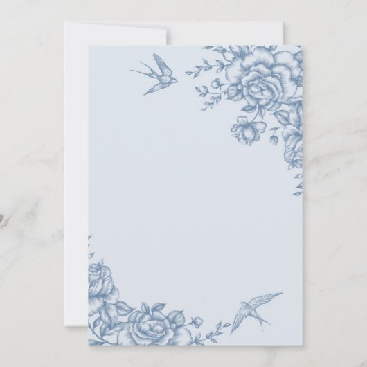 ティータイムチャイノエリーパーティーブライダルシャワーの招待客 招待状 (裏面)