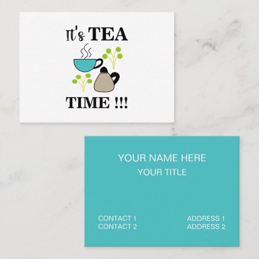 ティータイムティーカップティーラバーティー 名刺 (正面/裏面)