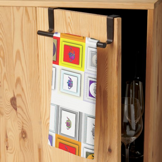 ティータイムティーポット キッチンタオル (三つ折り)