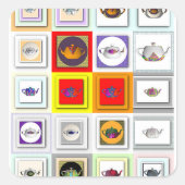 ティータイムティーポット スクエアシール (正面)