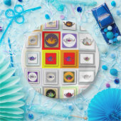 ティータイムティーポット ペーパープレート (パーティー)