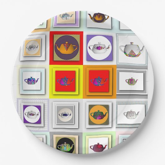 ティータイムティーポット ペーパープレート (正面)