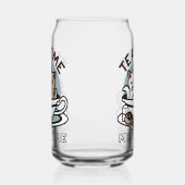 ティータイムニャータイム – かわいい猫とお茶のデザイン ガラス缶 (右)