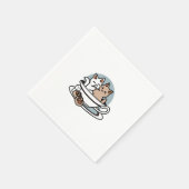 ティータイムニャータイム – かわいい猫とお茶のデザイン スタンダードカクテルナプキン (角)