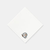 ティータイムニャータイム – かわいい猫とお茶のデザイン スタンダードカクテルナプキン (角)