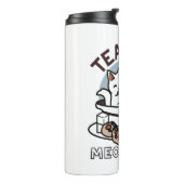 ティータイムニャータイム – かわいい猫とお茶のデザイン タンブラー (回転左)