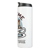 ティータイムニャータイム – かわいい猫とお茶のデザイン タンブラー (回転右)