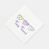 ティータイムパステルティーカップズアフタヌーンティーパーティ スタンダードランチョンナプキン (角)