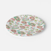 ティータイムパターン ペーパープレート (アングル)