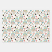 ティータイムパターン ラッピングペーパーシート (正面2)