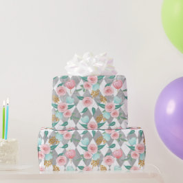 ティータイムパターン ラッピングペーパー