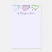 ティータイムパーソナライズされたパーティーカップのティーカップのポスト ポストイット (正面)