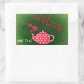 ティータイムパーティーの好意ステッカーカスタマイズ 長方形シール (バッグ)