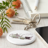 ティータイムピンクカップケーキハートアート キーホルダー (側面)