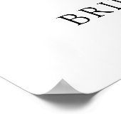 ティータイムブルー ブライダルシャワーのお出迎え看板 ポスター (角)