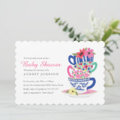 ティータイムベビーシャワー招待状 招待状 (スタンド正面)