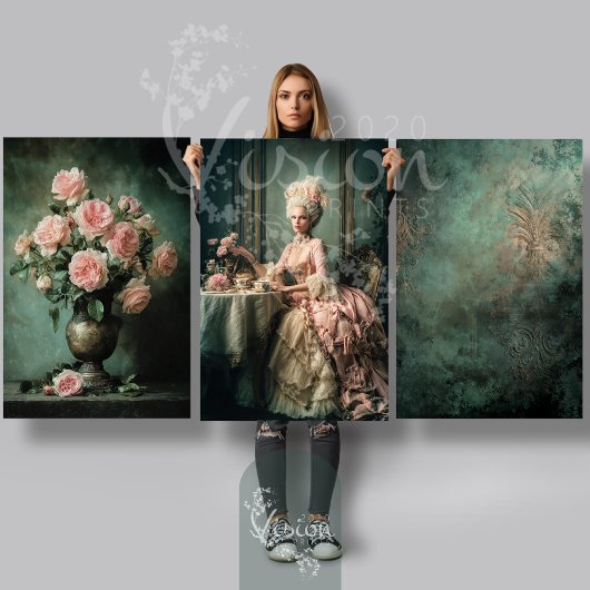 ティータイムメアリーアントワネット重い重量デコップページ ラッピングペーパーシート