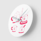 ティータイムラウンドウォールクロック ラウンド壁時計 (傾斜)