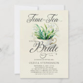ティータイムリリーオブバレーシエレガントックブライダルシャワー 招待状 (正面)