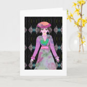 ティータイムリーマリーのクリエイティブデザイン カード (黄色い花)