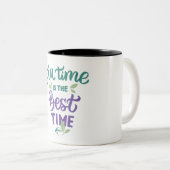ティータイムレタリングマグデザイン ツートーンマグカップ (正面右)