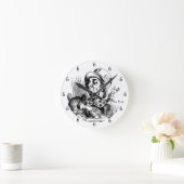 ティータイム不機嫌ハッタラウンドクロック ラウンド壁時計 (ホーム)