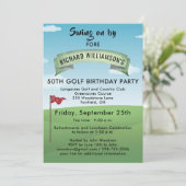 ティータイム付き50thゴルフ誕生日パーティー 招待状 (スタンド正面)