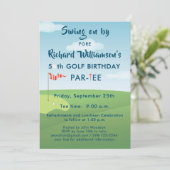 ティータイム付き50thゴルフ誕生日パーティー 招待状 (スタンド正面)