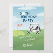 ティータイム付き50thゴルフ誕生日パーティー 招待状 (裏面)