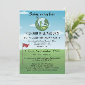 ティータイム付き50thゴルフ誕生日招待状 招待状 (スタンド正面)