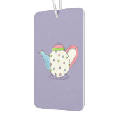 ティータイム水玉模様ティーポットティーパーティーティーパルティ カーエアーフレッシュナー (左)